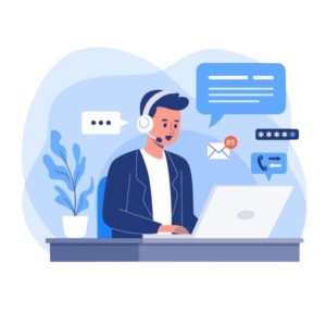 flat design illustration customer support 23 2148887720 600x600 removebg